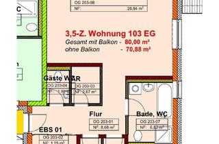 Wohnung mieten in Rußäcker 22, 88370 Ebenweiler, Erstbezug: Moderne 3,5-Zimmer-Wohnung in Ebenweiler