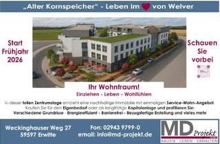 Wohnung kaufen in Starenschleife, 59514 Welver, Welver - Neues Wohnquartier ALTER KORNSPEICHER - KOMFORTABLE Eigentumswohnung mit BALKON gen SÜD-WEST