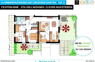 Wohnung kaufen in 71287 Weissach, 4-Zimmer Wohnung mit 40m² Garten I Nr. 3