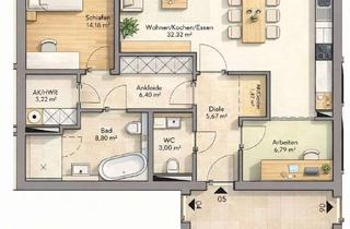 Wohnung kaufen in Dumfrieser Ring, 38518 Gifhorn, Finde deine Wurzeln! Helle 2,5 Zimmer mit Balkon in Holzmassivbauweise!