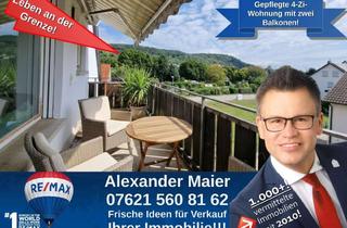 Wohnung kaufen in 79639 Grenzach-Wyhlen, Interessante Chance in Grenzach-Wyhlen: 4-Zi-Wohnung, 2 Balkone, Einbauküche, Garage!