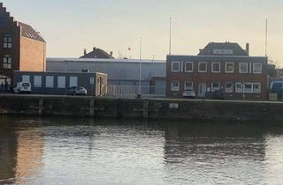Gewerbeimmobilie kaufen in Fischkai 25-27, 27572 Fischereihafen, Provisionsfrei* Gewerbehof - 2 Bürogebäude, 240 m² Lager & 13 Garagen direkt am Wasser