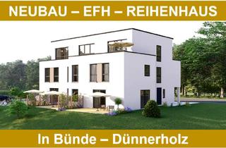Reihenhaus kaufen in 32257 Bünde, Bünde - EH40 NEUBAU Reihenhaus im modernen Bauhausstil mit Staffelgeschoss und Süd - Terrasse