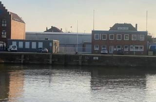 Gewerbeimmobilie kaufen in Fischkai 25-27, 27572 Bremerhaven, Bremerhaven - Provisionsfrei* Provisionsfrei: Gewerbehof am Wasser im Fischereihafen - 2 Bürogebäude, 240?m² Lager & 13 Garagen