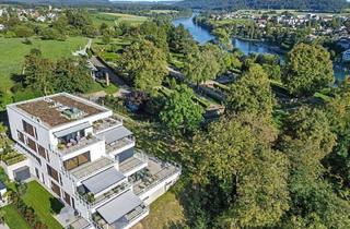 Wohnung kaufen in 78262 Gailingen, Gailingen am Hochrhein - Rheinterrassen-Highlight - Hochwertiger Ausbau, Premium-Küche, Terrasse und Garten!