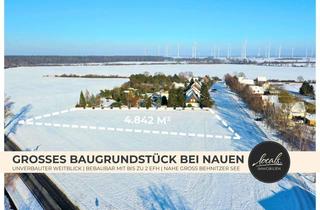 Grundstück zu kaufen in 14641 Nauen, Wohnen nahe dem Groß Behnitzer See - Außergewöhnlich großes Baugrundstück mit Weitblick