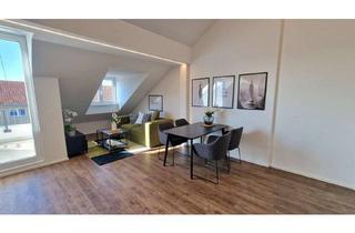 Immobilie mieten in 85716 Unterschleißheim, Lichtdurchflutete, vollmöblierte 2-Zimmer Wohnung mit wunderschöner Dachterrasse in zentraler Lage