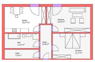 Wohnung mieten in Wenamühle, 94354 Haselbach, Gepflegte 3‑Zimmer Dachgeschosswohnung mit Balkon in Haselbach