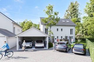 Doppelhaushälfte kaufen in 85757 Karlsfeld, Wohnen im Grünen: Doppelhaushälfte in parkähnlicher Lage - Klimafreundlicher Neubau - Provisionsfrei