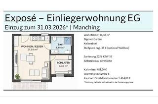 Wohnung mieten in 85077 Manching, 2-Zimmer Wohnung mit Garage in Manching