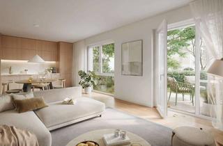 Wohnung kaufen in Bertha-Von-Suttner-Platz 2-14, 06120 Heide Süd, Moderne Wohnkultur im Heidegrün: 3-Zimmer-Eigentumswohnung mit eigenem Garten