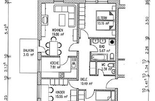Wohnung mieten in Siebenbürgener Str., 83301 Traunreut, 4 Zimmer Etagenwohnung zu vermieten