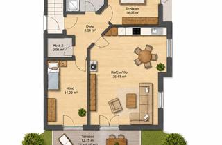 Wohnung kaufen in 85298 Scheyern, Provisionsfreie 3-Zimmer-Erdgeschosswohnung mit ca. 140 m² Garten und Garage