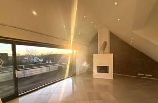 Wohnung mieten in 40668 Meerbusch, Ein Zuhause wie ein Kunstwerk – Exklusive Dachresidenz mit Kamin & Terrasse
