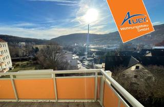 Wohnung mieten in Robert-Koch-Straße 20, 08280 Aue, Vom Balkon aus: Blick aufs Auer Tal und den ganzen Tag Sonne