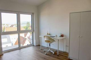 Wohnung mieten in 69124 Kirchheim, Helle Neubau-Dachgeschosswohnung mit zwei Zimmern, Möblierung und Stadtpanorama