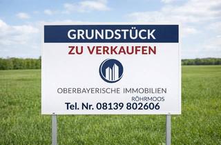 Grundstück zu kaufen in 85244 Röhrmoos, Baupartner gesucht Ruh BAUPLATZ mit super Ausblick f. eine Haushälfte am Ortsrand z. verkaufen.