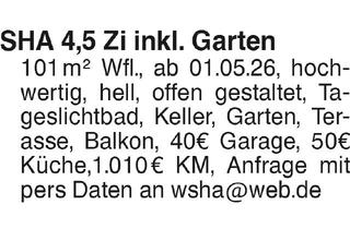 Wohnung mieten in 74523 Gelbingen, SHA, 4,5 Zi inkl. Garten
