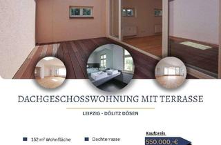 Wohnung kaufen in 04279 Dölitz-Dösen, Exklusive Dachgeschoss-Wohnung mit Dachterrasse und 5 Zimmer