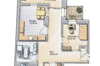 Wohnung mieten in 02826 Görlitz, 4 RAUM Wohnung mit EBK, Balkon, 2 Bäder, Stellplatz, Aufzug