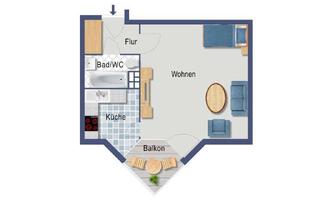 Anlageobjekt in Stadtrandstraße 488, 13589 Spandau, Kapitalanlage - Vermietetes 1-Zimmerapartment
