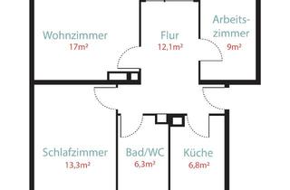 Wohnung kaufen in Charlottenstraße 116, 72764 Reutlingen, 3-Zimmer Wohnung mit Balkon im 3. OG in Reutlingen Oststadt