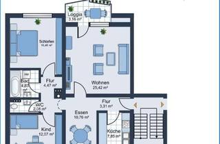 Wohnung kaufen in 78315 Radolfzell, Radolfzell am Bodensee - Provisionsfreie 3,5-Raum-Wohnung mit Balkon und EBK in Radolfzell