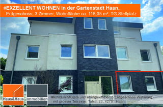 Wohnung mieten in Talstr. 28, 42781 Haan, #EXZELLENT WOHNEN IN HAAN - barrierefreie EG Wohnung, 3 Zi, große Terrasse, ca. 116,05 Whfl.