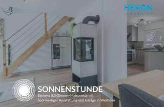 Wohnung kaufen in 73235 Weilheim, SONNENSTUNDE – Sanierte 5,5-Zimmer-Maisonette mit hochwertiger Ausstattung und Garage in Weilheim