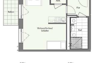Wohnung mieten in Landfliegerstraße 12, 12487 Johannisthal, Erstbezug - großzügige 1-Zimmer-Wohnung mit Balkon und EBK