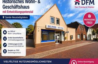 Haus kaufen in 26452 Sande, PROVISIONSFREI: Historisches Wohn- & Geschäftshaus mit Entwicklungspotenzial in Sande-Neustadtgödens