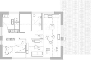 Wohnung mieten in Untertürkheimer Straße 45, 70734 Fellbach, Sehr helle 2-Zi.-Wohnung mit sehr großer Dachterrasse für 1-2 Personen, Erstbezug nach Kernsanierung