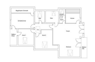Wohnung mieten in 36037 Fulda, Erstbezug nach Sanierung: 4-Zi.-DG-Wohnung mit Balkon in Künzell