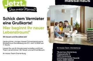 Haus kaufen in 14641 Wustermark, Tag der offenen Tür bei massa haus Berlin Sa. 31.01. - So. 01.02. in Oranienburg