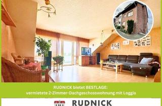 Wohnung kaufen in 31515 Wunstorf, RUDNICK bietet BESTLAGE: vermietete 2-Zimmer-Dachgeschosswohnung mit Loggia