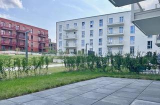 Wohnung mieten in Kattenbrookstrift 74, 30539 Bemerode, Neubau-Gebiet Hannover Kronsrode: EBK, Terrasse/Garten, Fußbodenheizung, 2 Bäder, Lift, TG, Keller