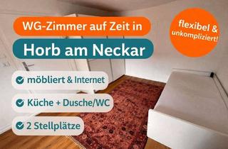 Immobilie mieten in Talmühleweg, 72160 Horb, WG-Zimmer, möbliert, mit Wlan, Teilung Küche, Bad/Wc, Waschmaschine, Trockner,