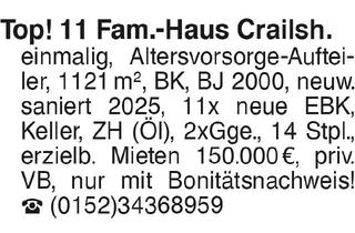Haus kaufen in 74564 Crailsheim, 11 Fam. Haus