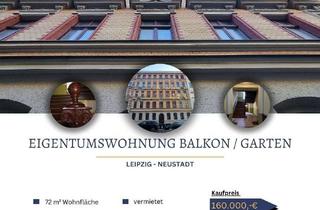 Wohnung kaufen in 04315 Neustadt-Neuschönefeld, 3-Zimmer-Wohnung mit Balkon & Gartenfläche – im zentralen Leipziger Osten