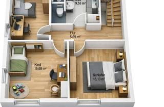 Doppelhaushälfte kaufen in 97318 Kitzingen, Zeitgemäße Doppelhaushälfte mit Garten und Luft-Wärmepumpe