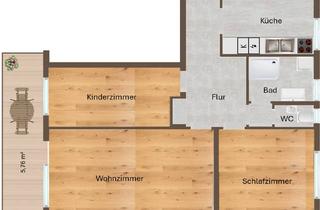 Wohnung mieten in Wiesenstraße 75, 79312 Emmendingen, Komplett sanierte 3-Zimmer Wohnung mit Balkon in Emmendingen