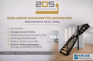 Wohnung mieten in Mindener Straße 74, 32479 Hille, Exklusive Maisonette im Denkmalhaus - kernsaniert, A+ Energieeffizienz in Top-Lage von Hille