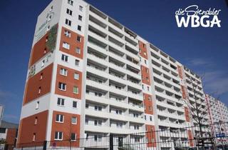 Wohnung mieten in Dr.-Kurt-Schumacher-Straße, 39576 Stendal, 1-Raum-Wohnung mit Wannenbad, großem Balkon und tollem Ausblick