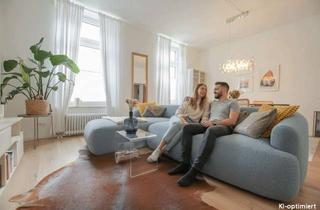 Wohnung kaufen in 40476 Derendorf, Düsseldorf-Derendorf: Stilvolle 3-Zimmer-Altbauwohnung mit 65 m² eigenem Innenhof am Frankenplatz!