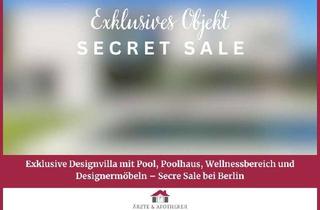 Villa kaufen in 15366 Neuenhagen, Exklusive Designvilla mit Pool, Poolhaus, Wellnessbereich und Designermöbeln – Secre Sale bei Berlin