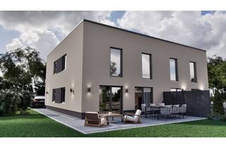 Doppelhaushälfte kaufen in 92637 Weiden, Neubau Kubus-Doppelhaushälfte, FBH, A+, Photovoltaik, Lüftung, Bodenplatte