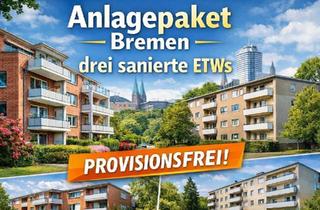Wohnung kaufen in 28359 Bremen, Bremen - Anlagepaket - drei sanierte Eigentumswohnungen in Bremen