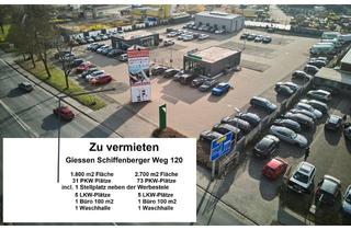 Gewerbeimmobilie mieten in Schiffenberger Weg 120, 35394 Gießen, Gießen Schiffenberger Weg: 1800 - 2855 m2 hochwertige PKW LKW Parkfläche an Ausfallstrasse