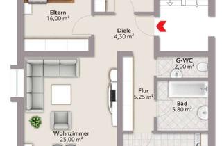 Wohnung mieten in Nordring 14a, 76448 Durmersheim, Attraktive 3-Zimmer-Wohnung mit Balkon und Einbauküche in Durmersheim