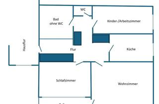 Wohnung mieten in Memeler Straße 25, 42489 Wülfrath, Grundsanierte helle 3-Zimmer-Wohnung in Wülfrath mit 79 m² Wohnfläche